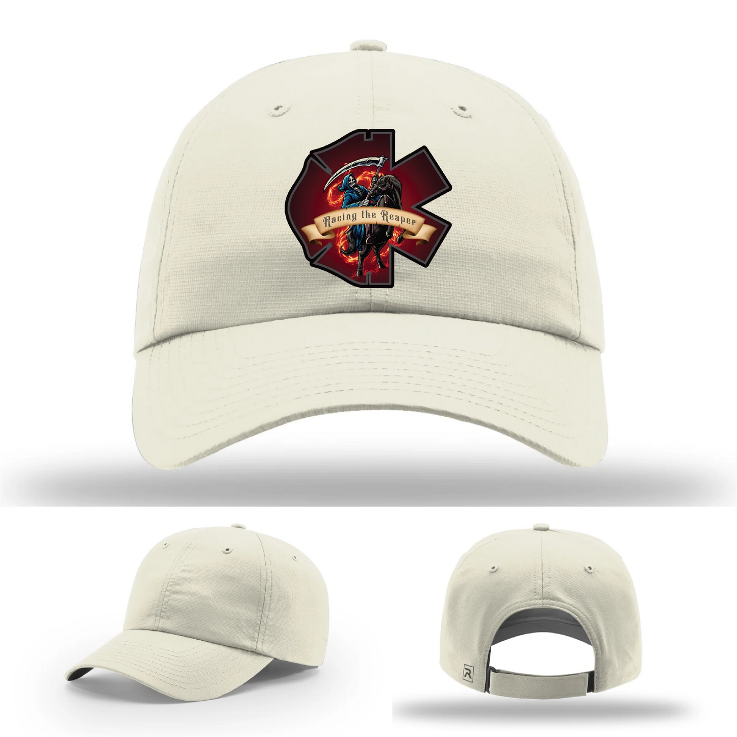 Fire & EMS Reaper Hat | Full-Color Leather Patch Design