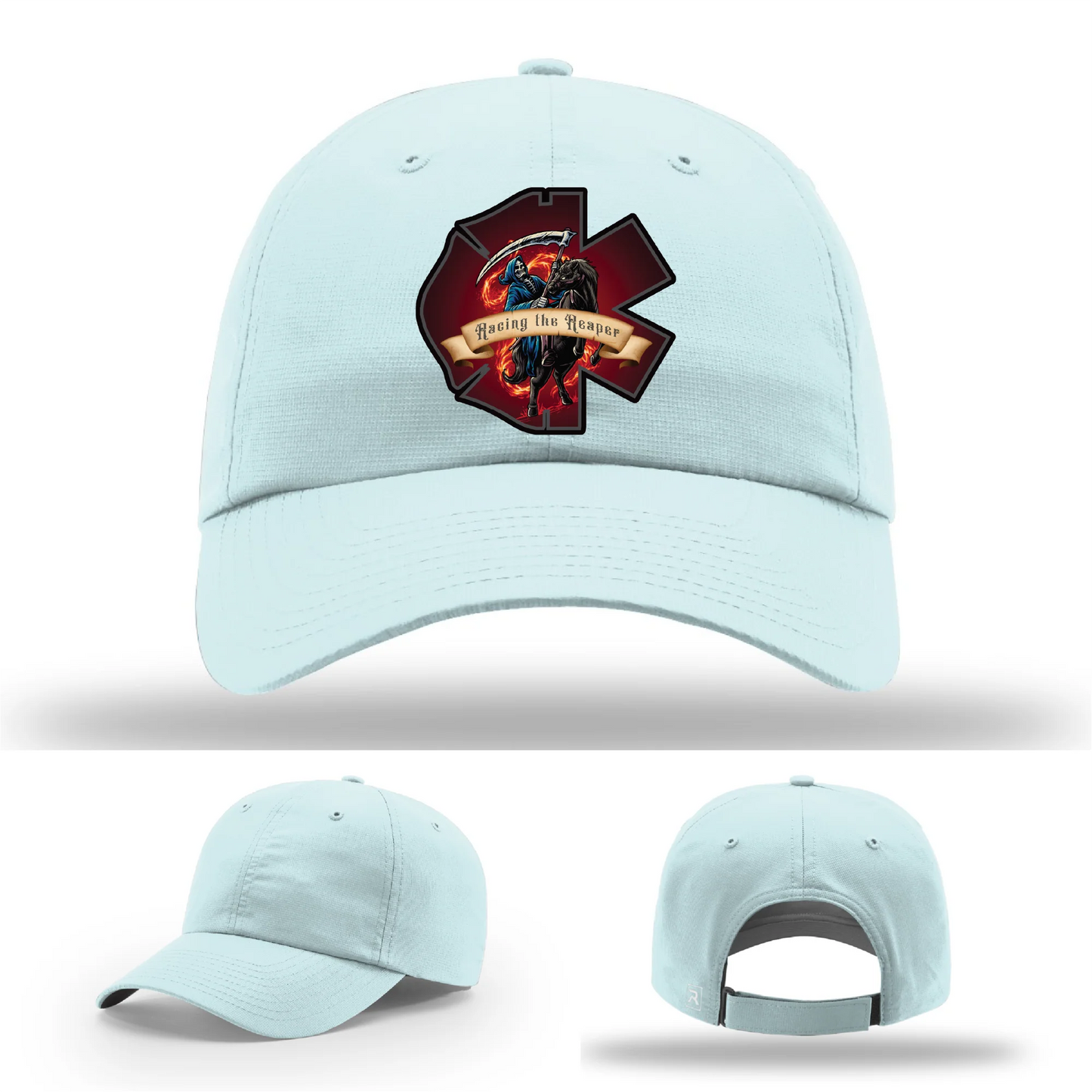Fire & EMS Reaper Hat | Full-Color Leather Patch Design