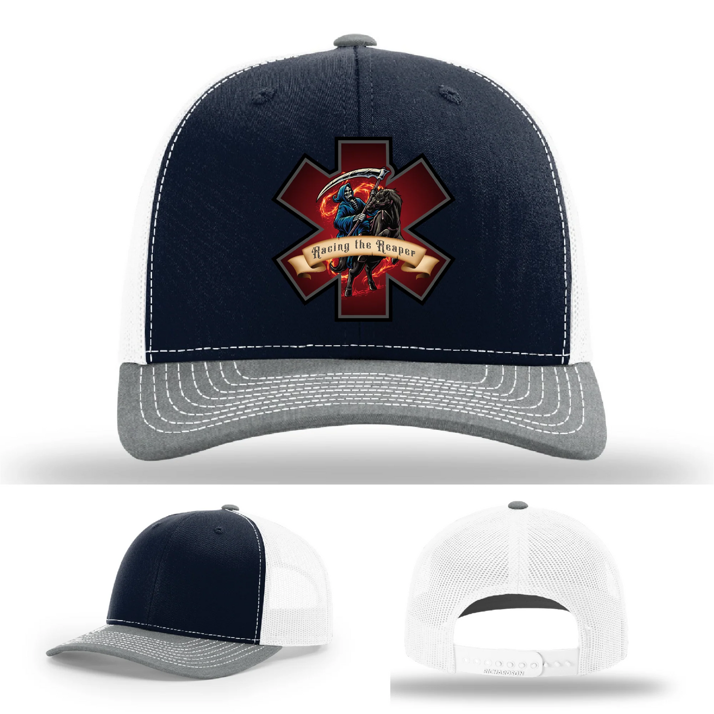 EMS Reaper Hat | Leather Patch First Responder Design