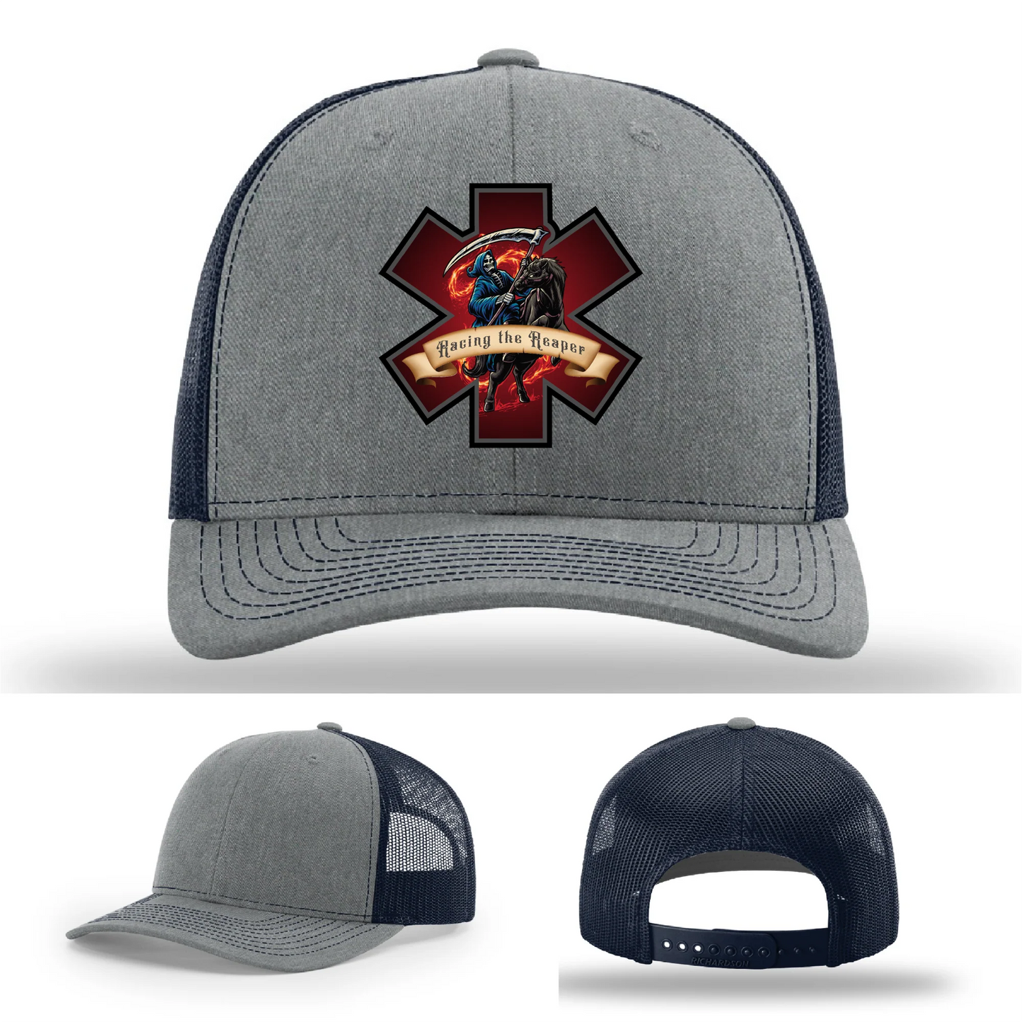 EMS Reaper Hat | Leather Patch First Responder Design