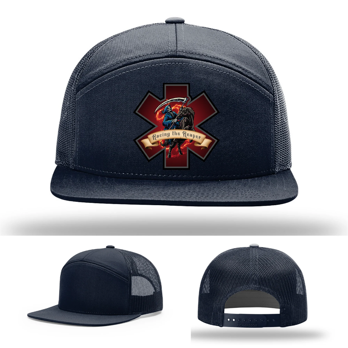 EMS Reaper Hat | Leather Patch First Responder Design