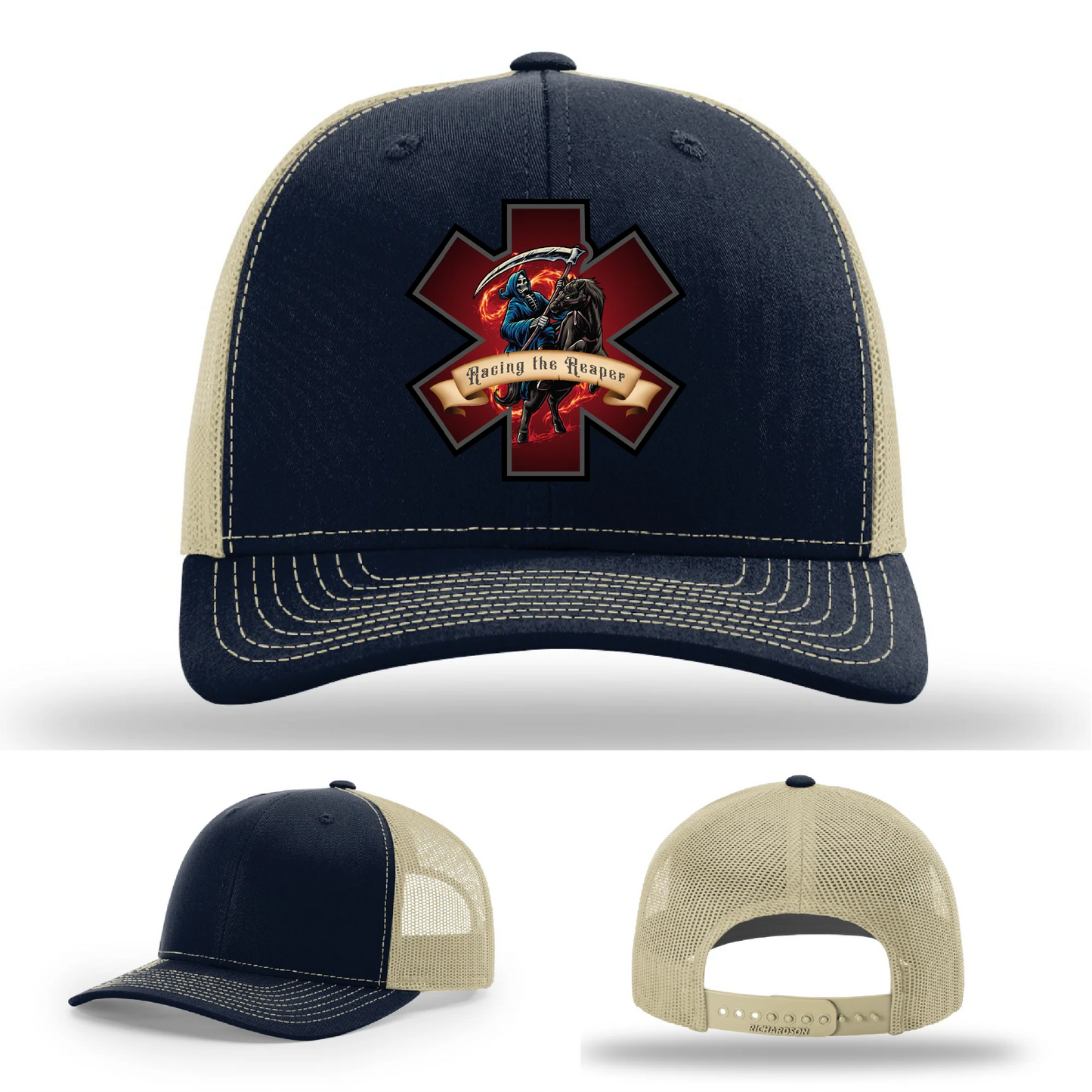 EMS Reaper Hat | Leather Patch First Responder Design