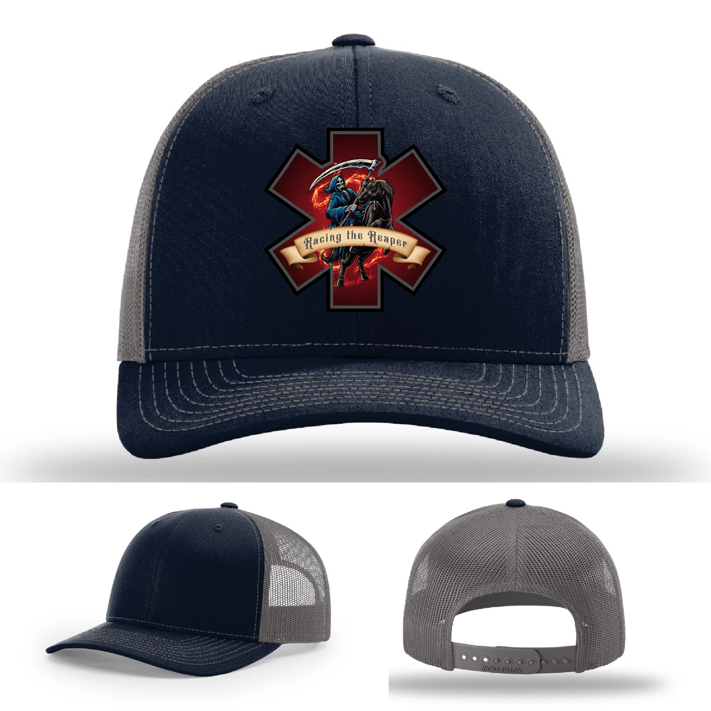 EMS Reaper Hat | Leather Patch First Responder Design