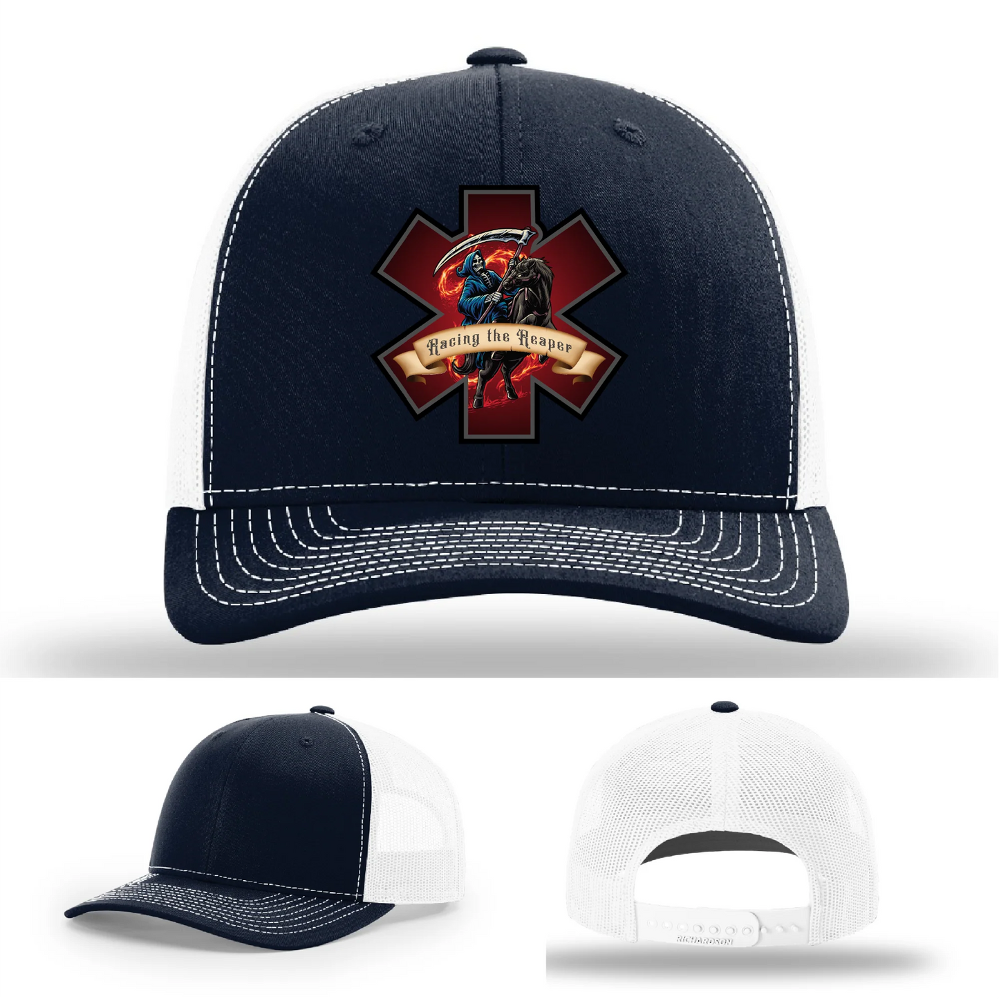 EMS Reaper Hat | Leather Patch First Responder Design