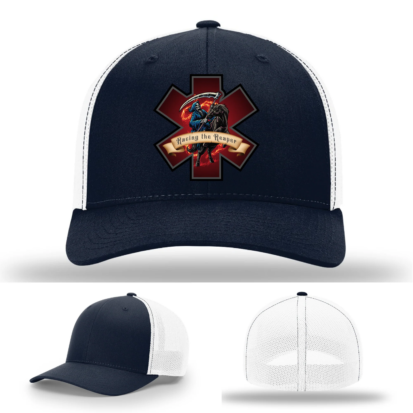 EMS Reaper Hat | Leather Patch First Responder Design