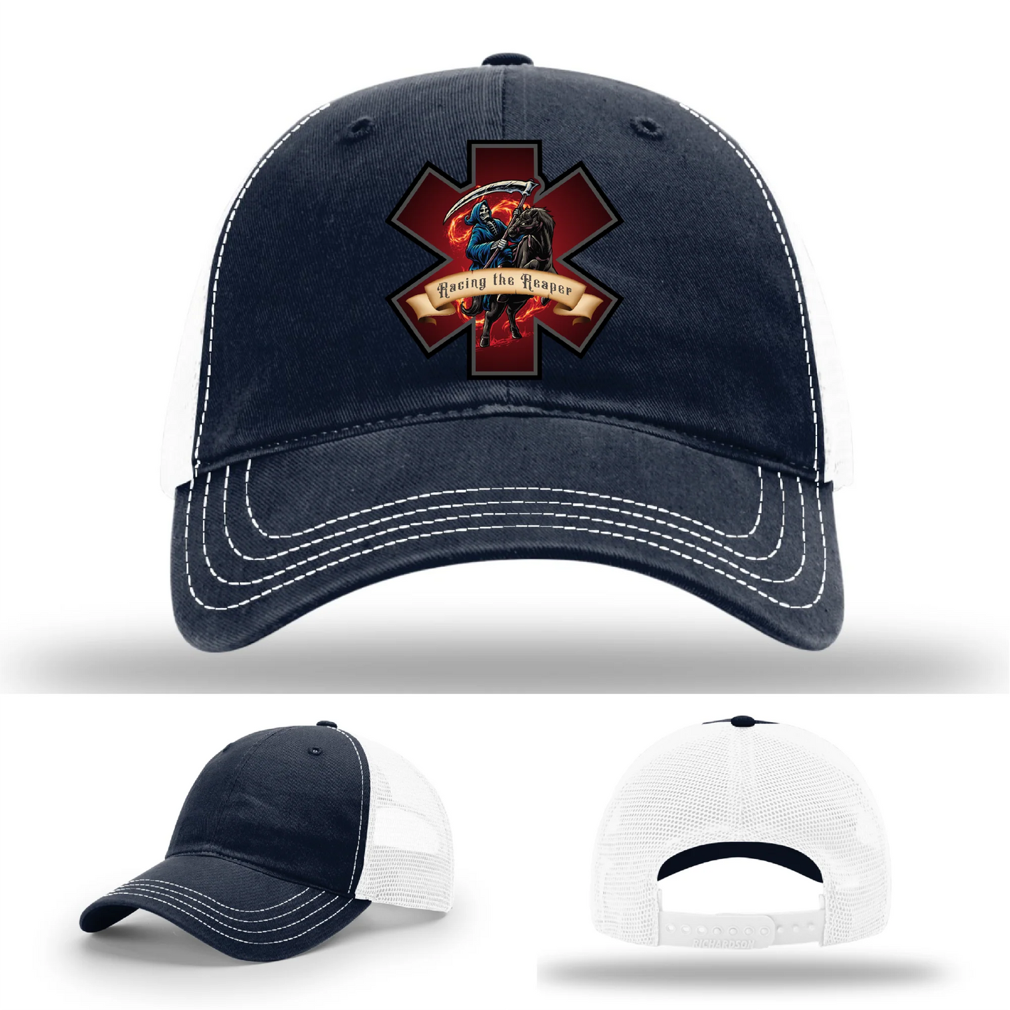 EMS Reaper Hat | Leather Patch First Responder Design