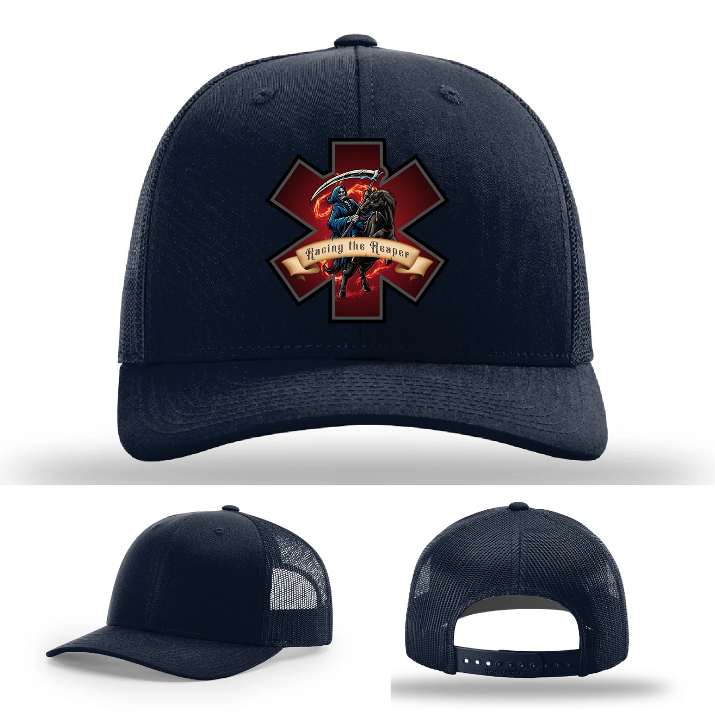 EMS Reaper Hat | Leather Patch First Responder Design