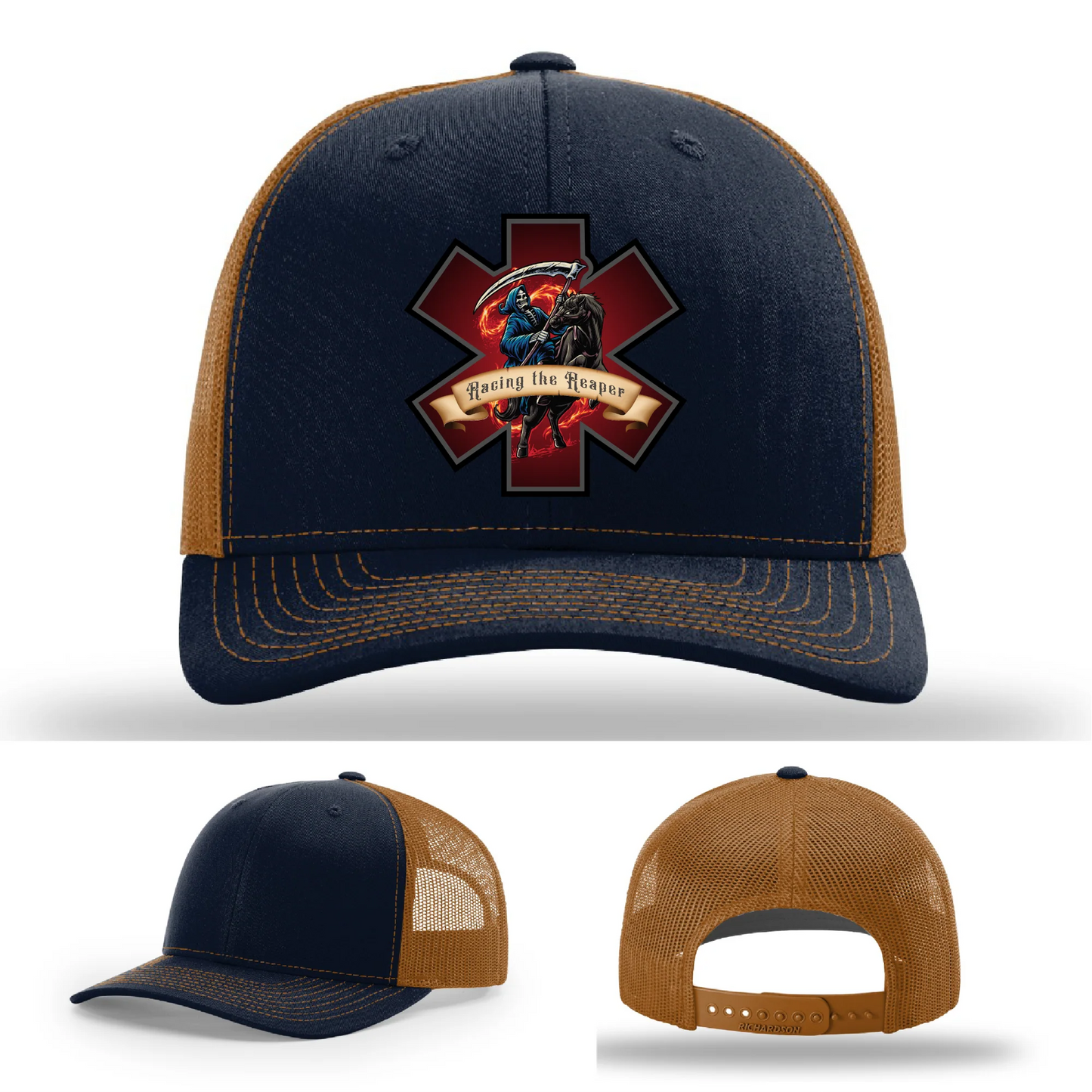 EMS Reaper Hat | Leather Patch First Responder Design