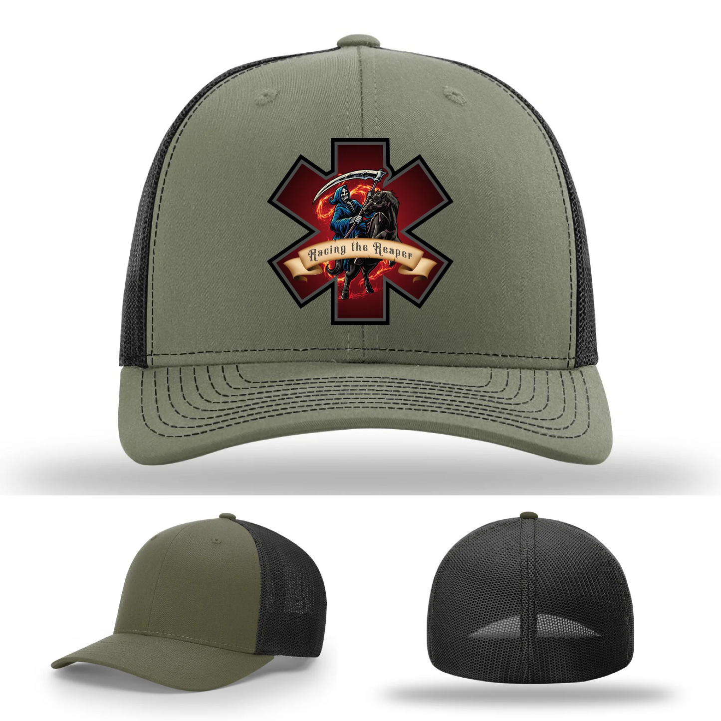 EMS Reaper Hat | Leather Patch First Responder Design