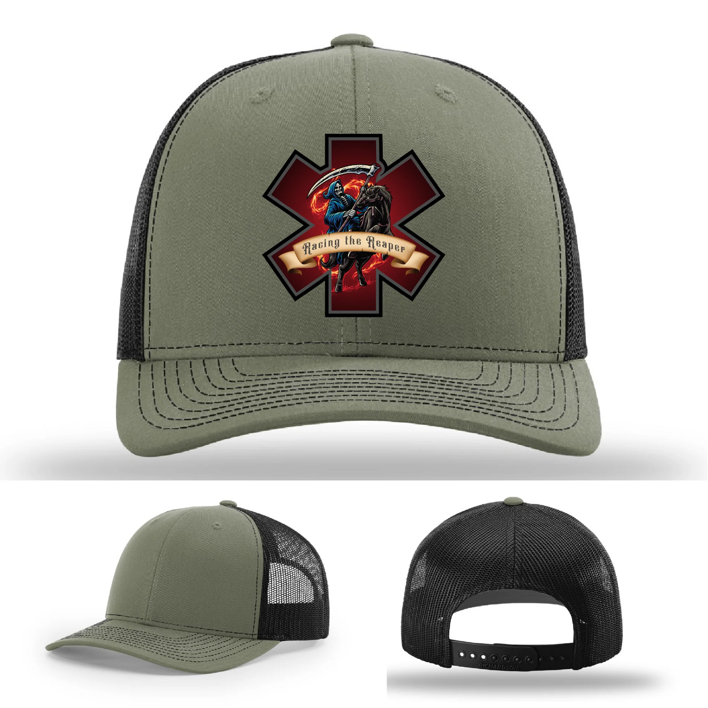 EMS Reaper Hat | Leather Patch First Responder Design