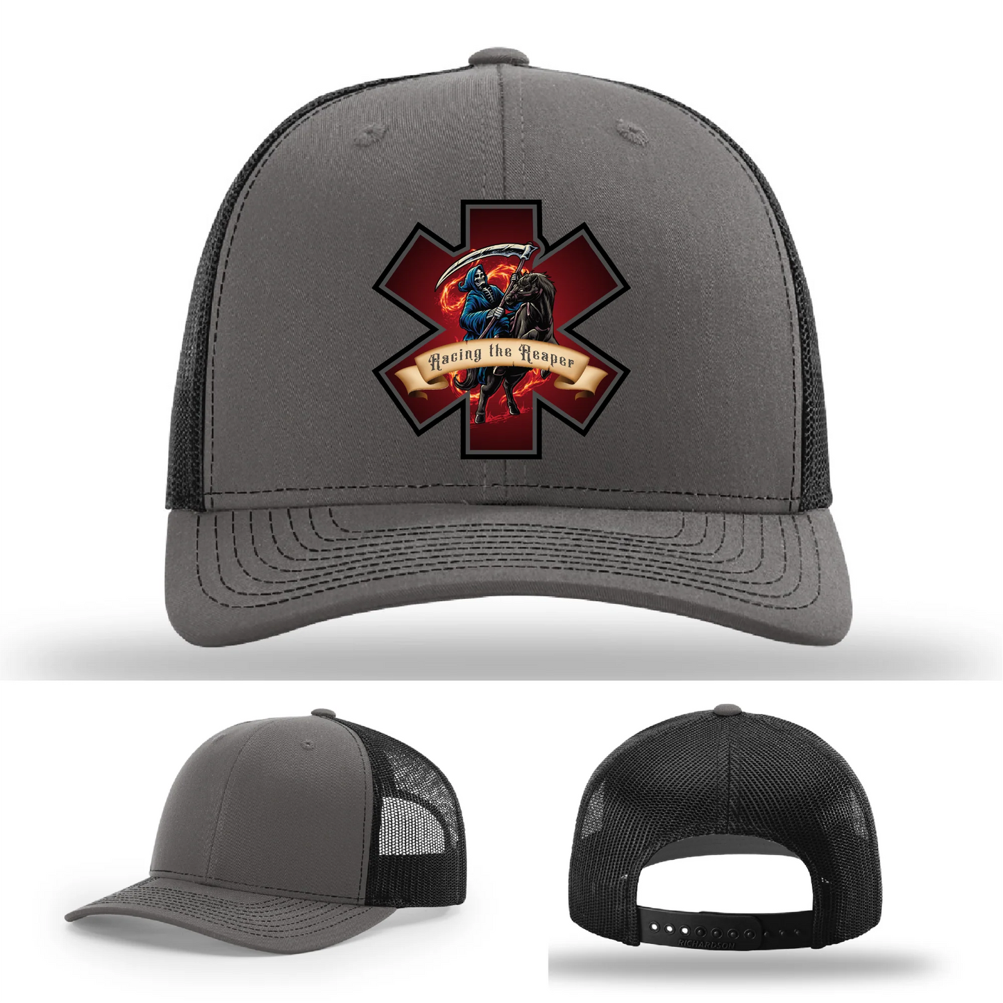 EMS Reaper Hat | Leather Patch First Responder Design