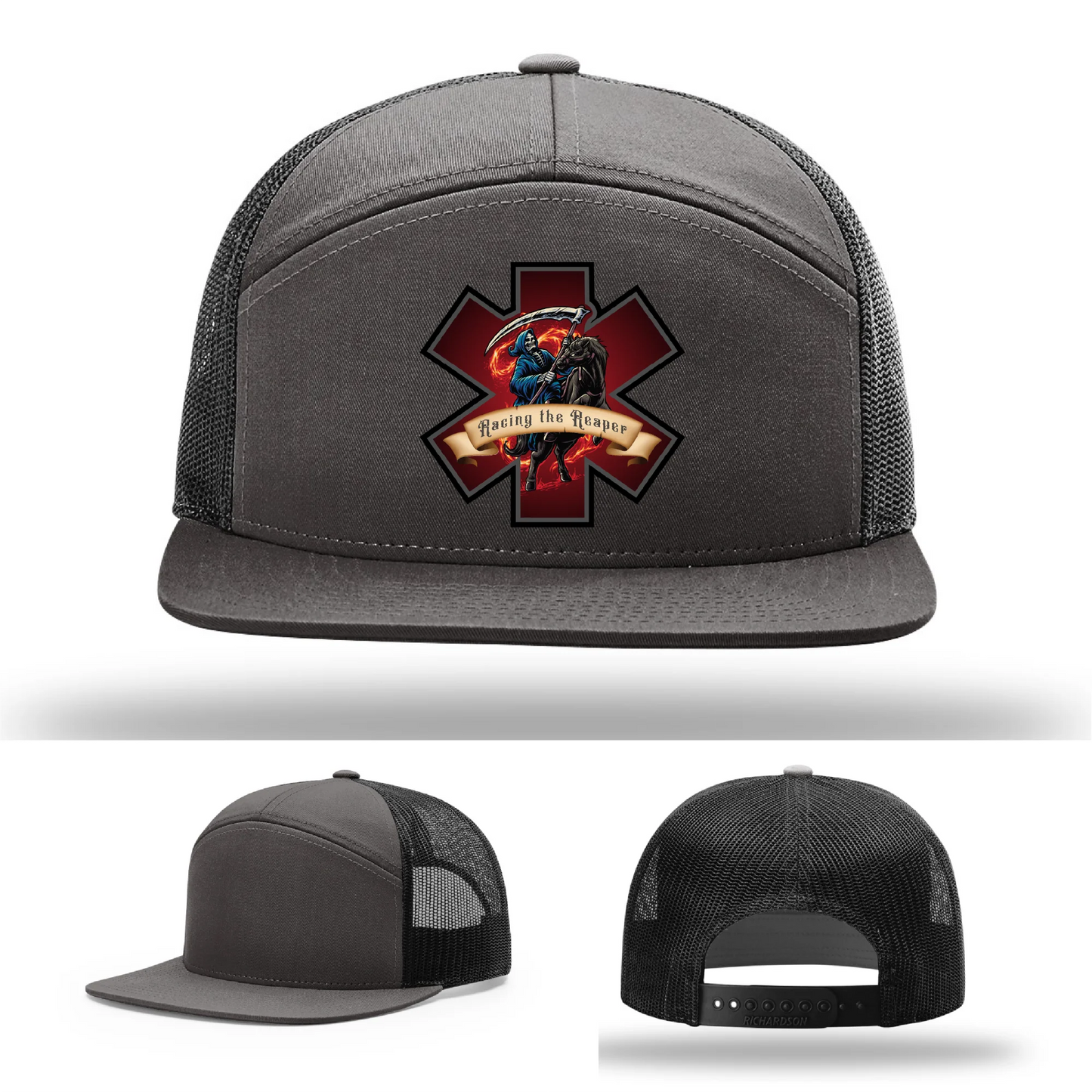 EMS Reaper Hat | Leather Patch First Responder Design