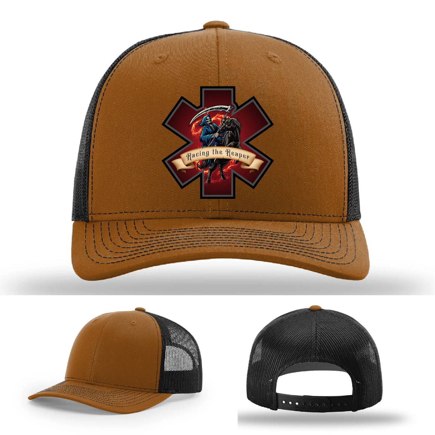 EMS Reaper Hat | Leather Patch First Responder Design