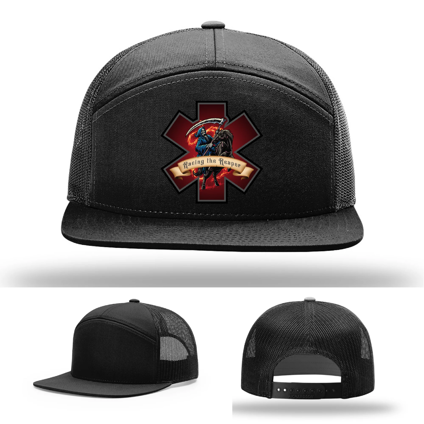 EMS Reaper Hat | Leather Patch First Responder Design