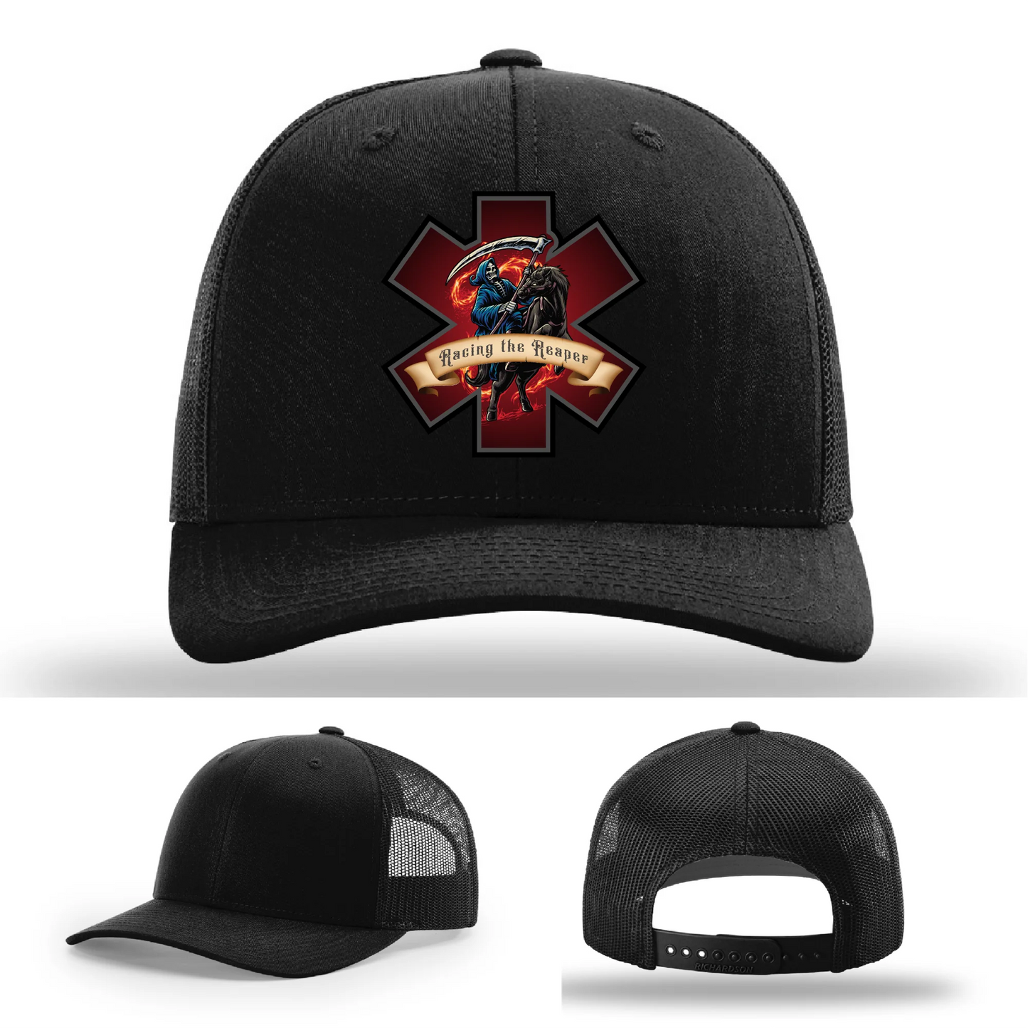 EMS Reaper Hat | Leather Patch First Responder Design