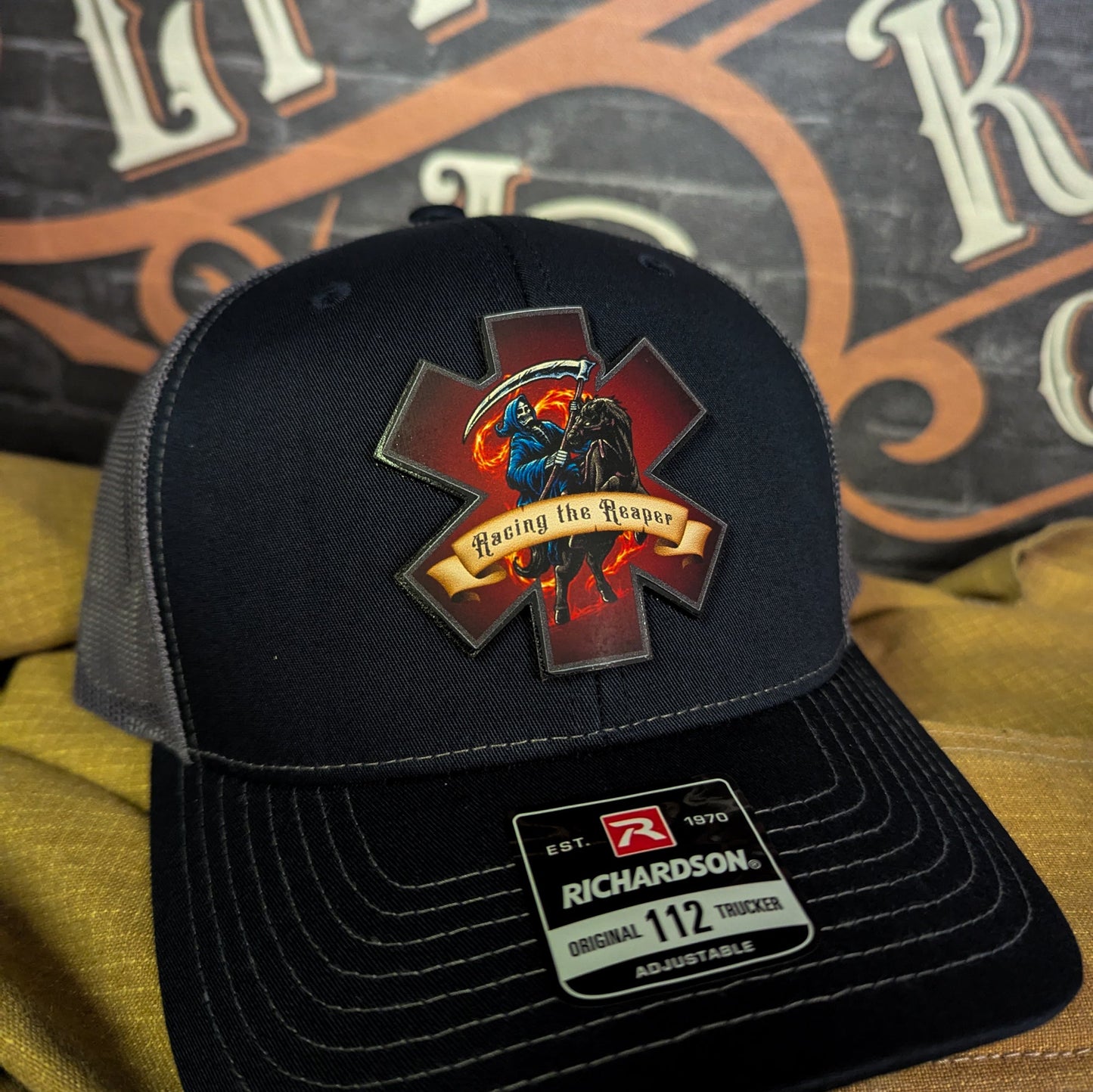 EMS Reaper Hat | Leather Patch First Responder Design