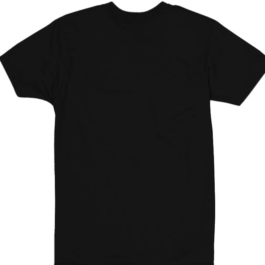Black t-shirt with text 'locomoes.myshopify.com' on a white background