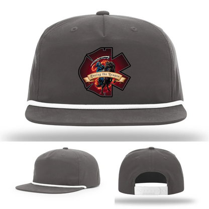 Fire & EMS Reaper Hat | Full-Color Leather Patch Design