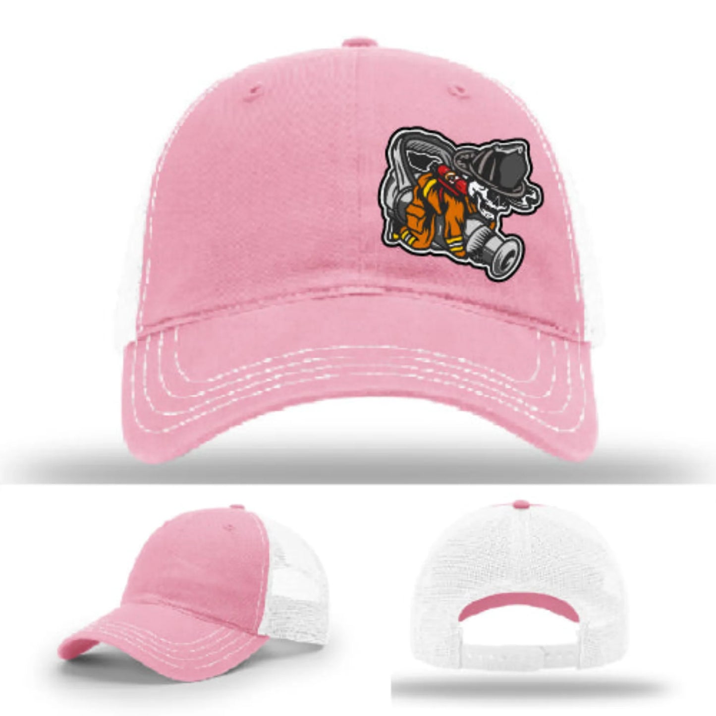 Straight Stream Psycho Firefighter Leather Patch Hat