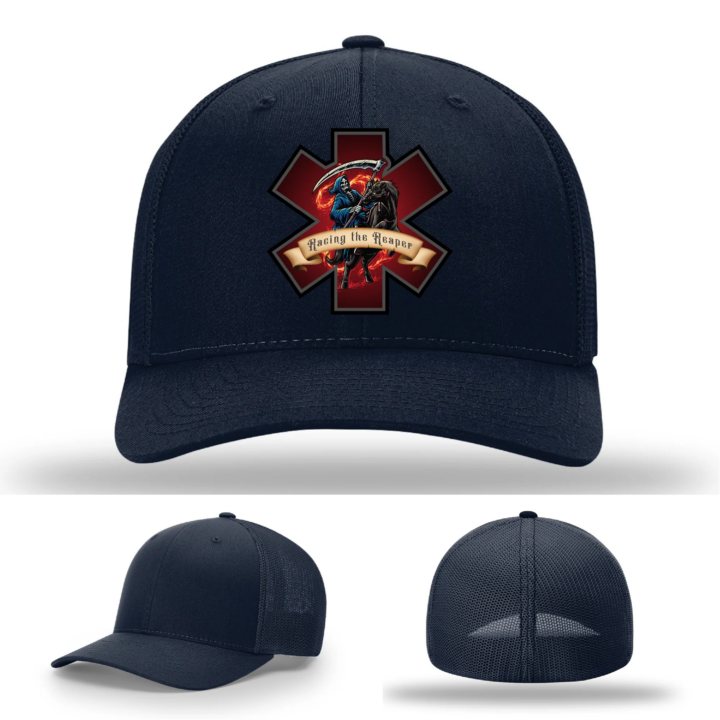 EMS Reaper Hat | Leather Patch First Responder Design