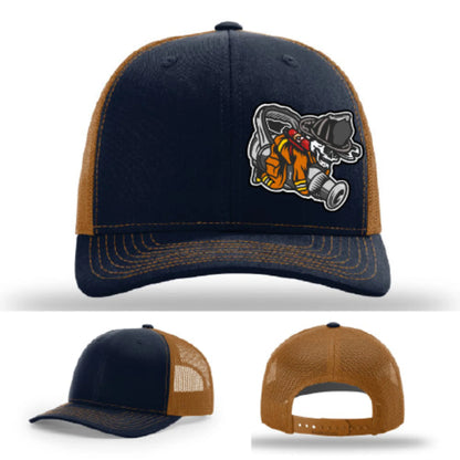 Straight Stream Psycho Firefighter Leather Patch Hat