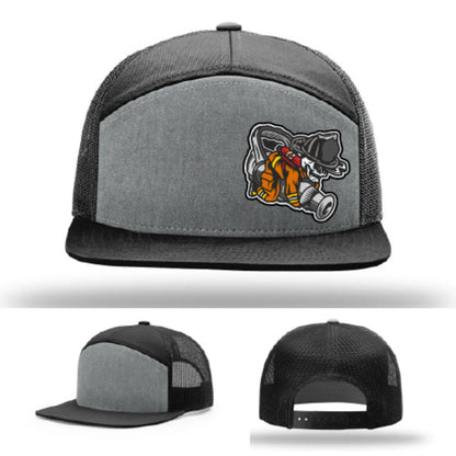 Straight Stream Psycho Firefighter Leather Patch Hat