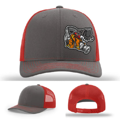 Straight Stream Psycho Firefighter Leather Patch Hat