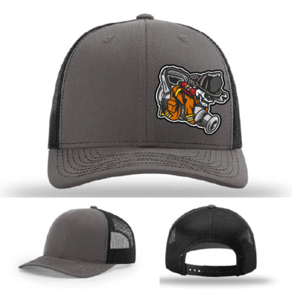 Straight Stream Psycho Firefighter Leather Patch Hat