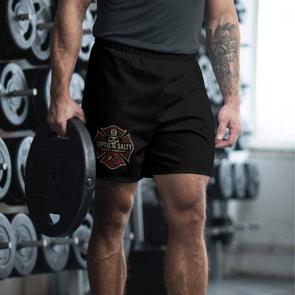 Septic & Salty firefighter shorts – durable polyester blend with athletic cut and sarcasm-ready style.