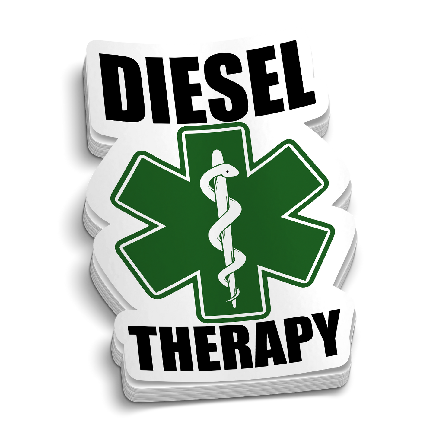 Diesel Therapy die-cut EMS star of life sticker, weatherproof vinyl, 2.5 inch
