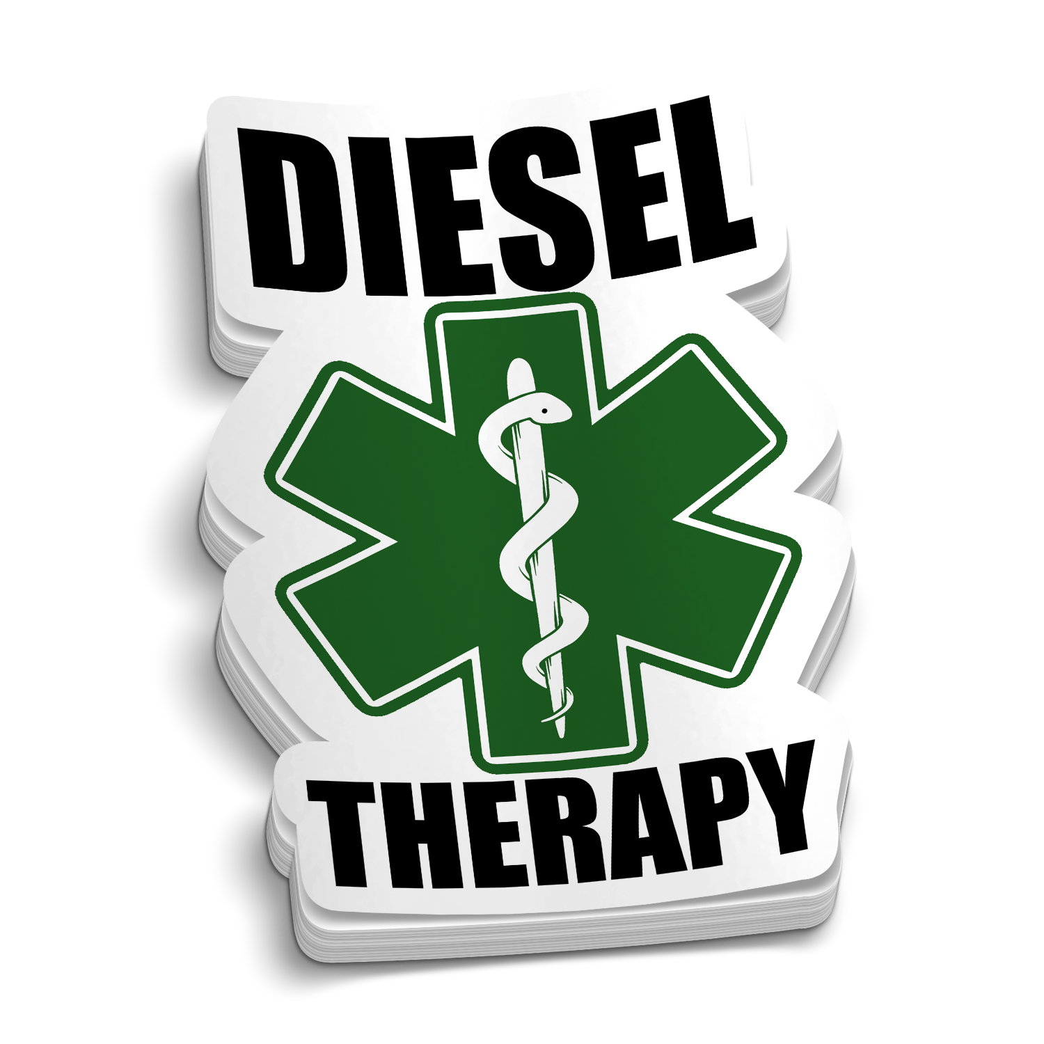 Diesel Therapy die-cut EMS star of life sticker, weatherproof vinyl, 2.5 inch

