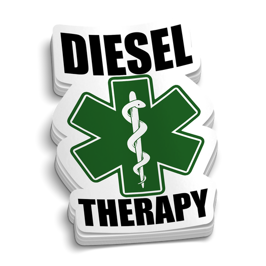 Diesel Therapy die-cut EMS star of life sticker, weatherproof vinyl, 2.5 inch

