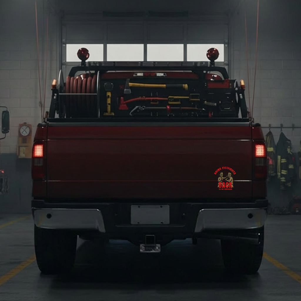 Firehouse Fist Fights Die Cut Sticker – Firehouse Humor for Firefighters